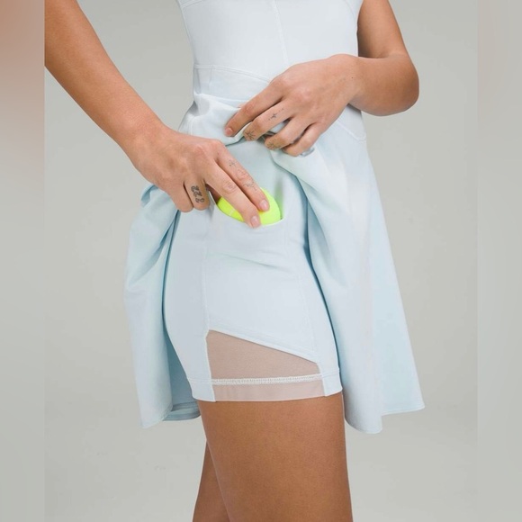 Lululemon Court Crush Tennis Dress Powder Blue / White - Picture 4 of 9